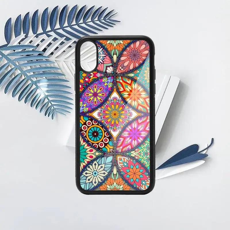 

Mandala flower totem Phone Cases TPU For iPhone X XR XS 11 12 mini Pro MAX 6 6S 7 8 Plus SE 2020