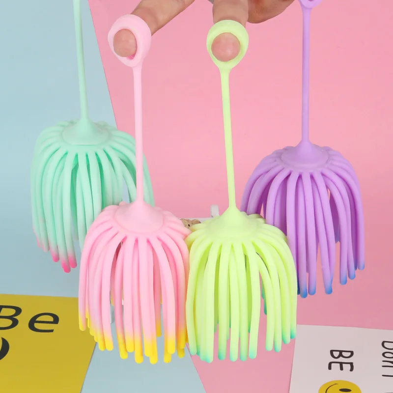 

Cute Jellyfish Soft Ropes Elastic Noodles Shine Night Squeeze Decompression Toy Children Hand Fidget Toy Relieve Stress Kid Gift