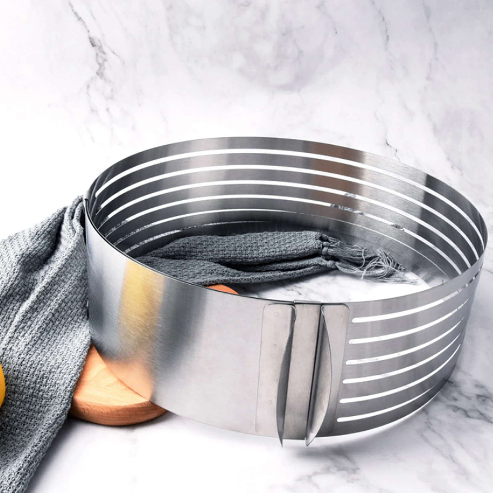 

Adjustable 6-12 Inch Cake Mold Layered Cake Cutter Round Stainless Steel Cake Mould Baking Tool Cake Decoration Tool