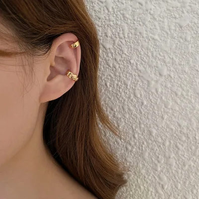 

925 Silver Earrings For Women Geometric Irregular Earrings Korean Niche Design Minimalist Lava Texture Japanese And Korean Style