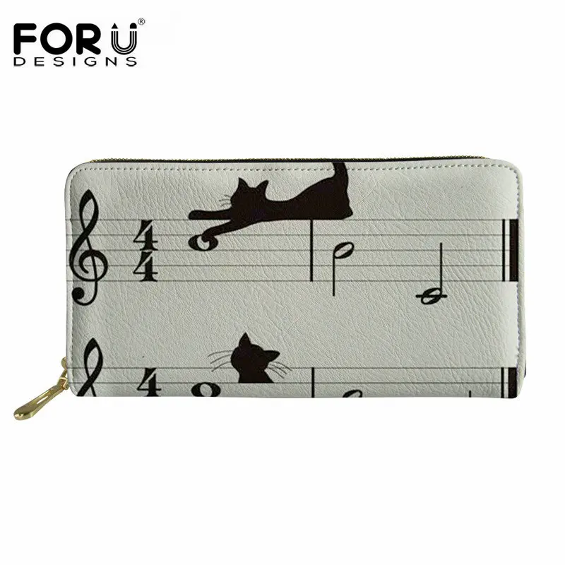 HM007Z5 FORUDESIGNS/Музыкальные ноты, печать, кредитный держатель для карт, кошелек, функция 18 бит, чехол для ID карты, бизнес кожаный кошелек для путешествий, для девочек - Цвет: HM007Z5