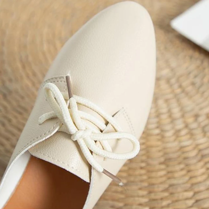 FITWEE Size 35-40 Women Flat Shoes Point Toe Cross Strap Spring Summer Leisure Low Heels Female Footwear | Обувь
