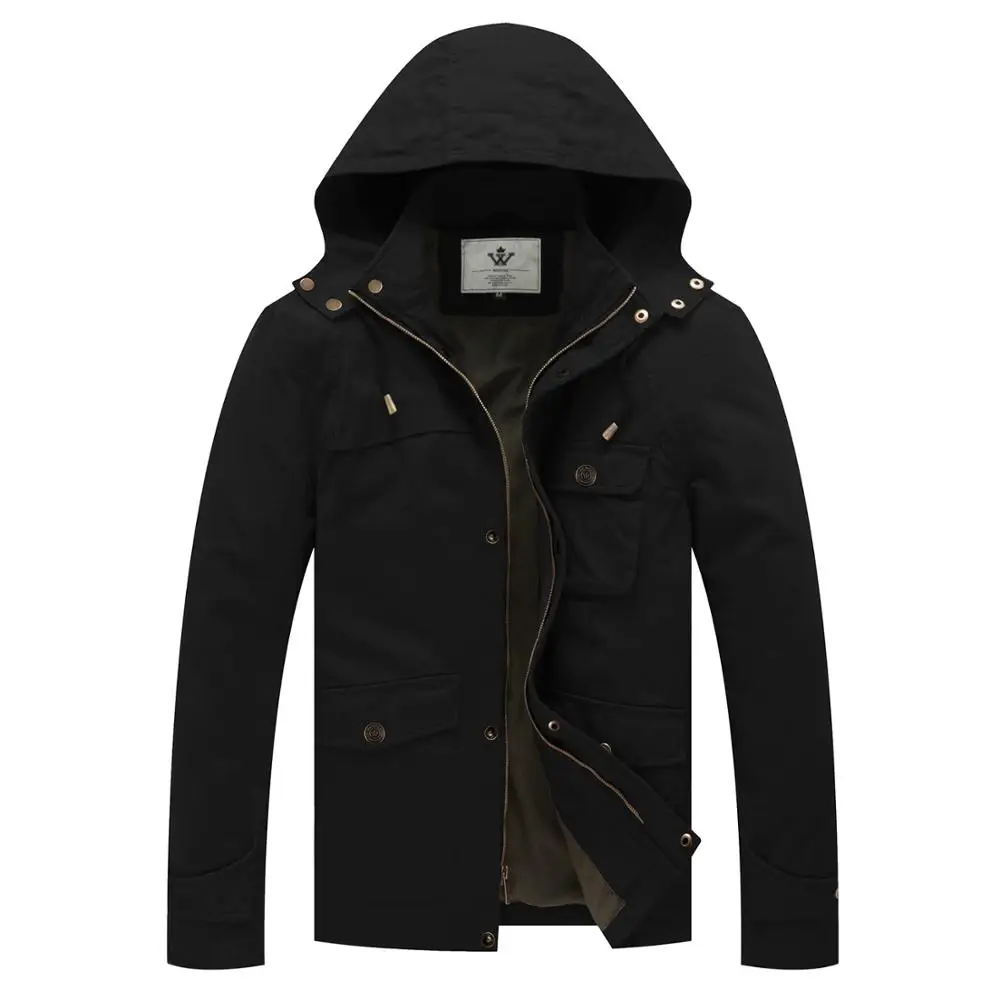 

Мужская куртка в стиле милитари, уличная ветровка, осенняя Повседневная хлопковая куртка, классические куртки на молнии