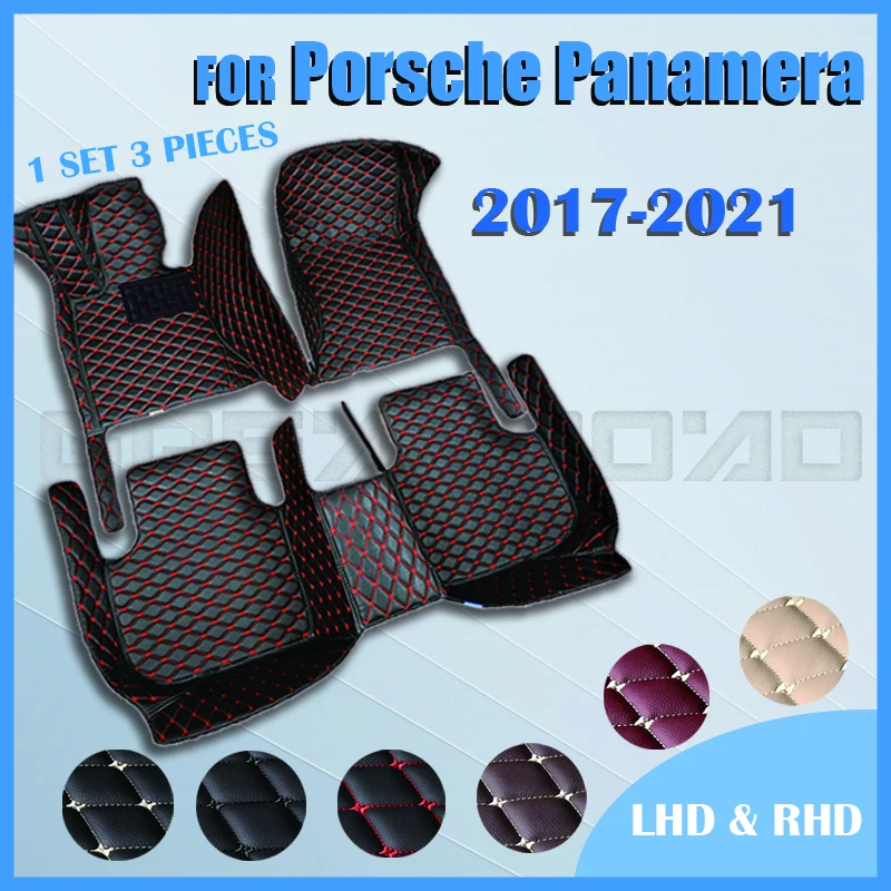 

Car floor mats for Porsche Panamera（Four seats ） 2017 2018 2019 2020 2021 Custom auto foot Pads automobile carpet cover