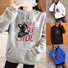 Женская толстовка с капюшоном, Молодежная уличная Толстовка в стиле Харадзюку, свободная Осенняя Толстовка большого размера с карманами и длинным рукавом, повседневный базовый пуловер для девочек