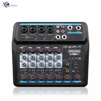 u6 mini 6 channel usb audio mixer console with wireless connect audio sound mixing console dj mixer controller console serato