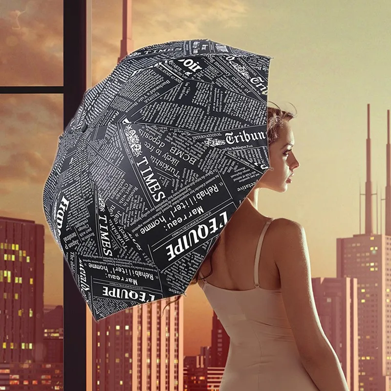 Модный винтажный Зонт с черным покрытием в европейском и американском стиле