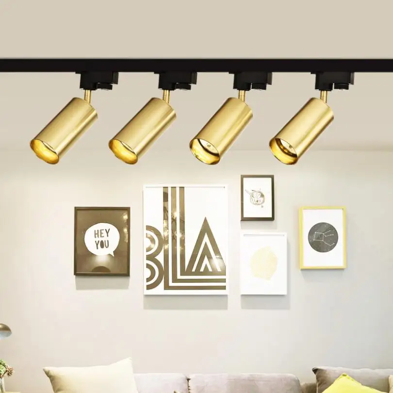 Led Track Light GU10 5W Aluminum Ceiling Rail Modern Tracking Fedex Clothing Shop Spotlights for Home Foyer Kitchen Lamps | Лампы и
