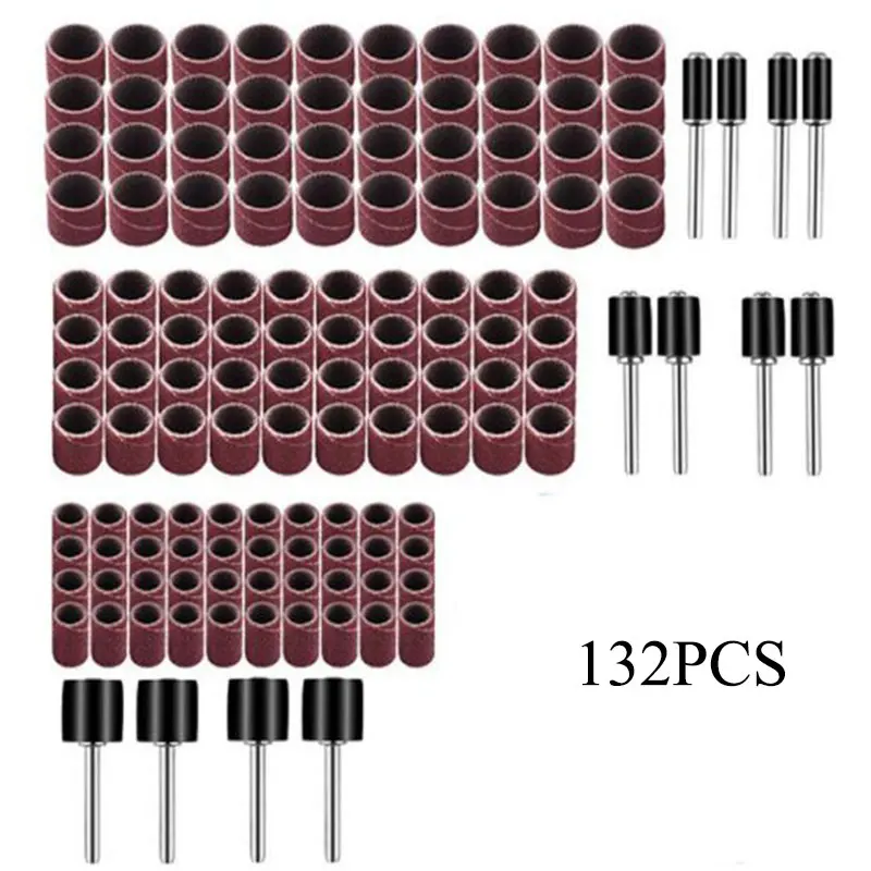 

132 шт. набор шлифовальных барабанов, шлифовальные шпильки для вращающихся инструментов, абразивные инструменты, шлифовальные ленты, вращаю...