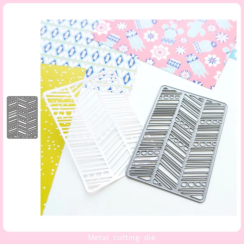 Полые металлические Вырубные штампы с решеткой для сделай сам скрапбукинга