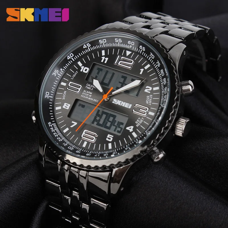 

SKMEI Outdoor Sport Watch Men Alarm Chrono Calendar 3Bar Waterproof Back Light Dual Display Wristwatches relogio masculino 1032