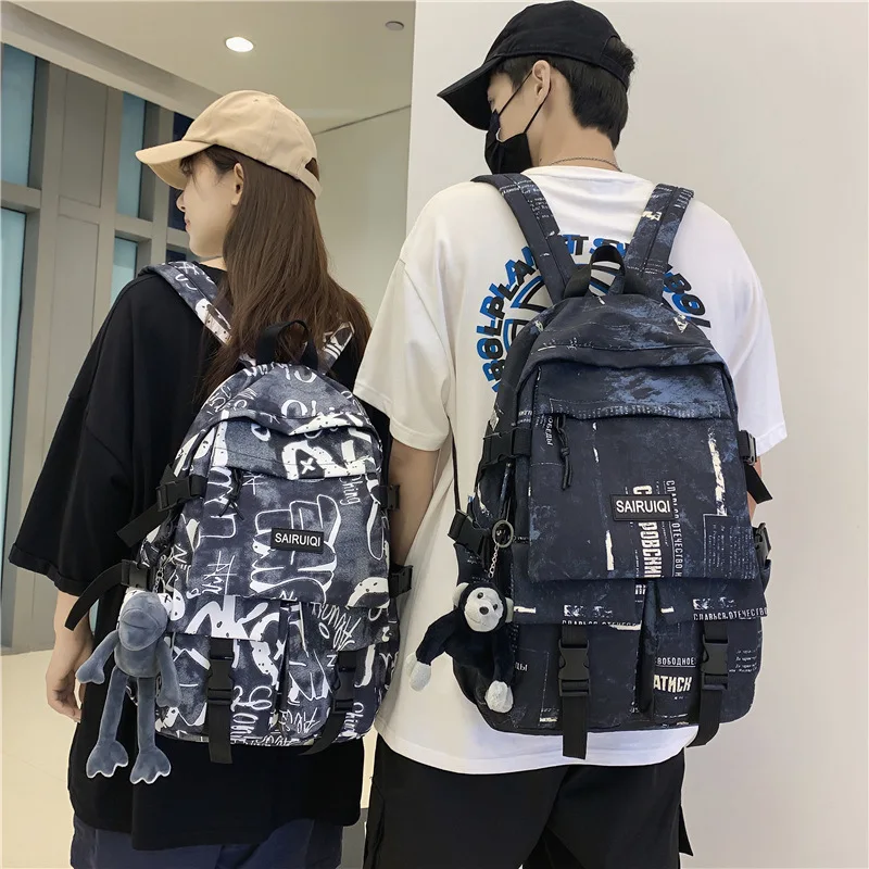 

New Sakura Linen Women Backpack High Quality Unisex College Students School Bag Female Shoulder Bags Teenage Girl Badge Backpack