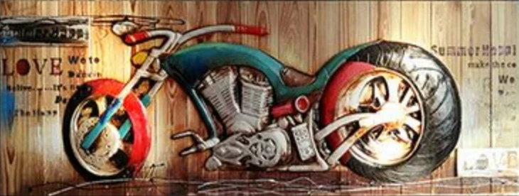 

Putuo Decor Classic Motorcycle Plaques Metal Car Licenses Plates Metal Tin Wall Signs for Garage Man Cave Door Wall Art Decor