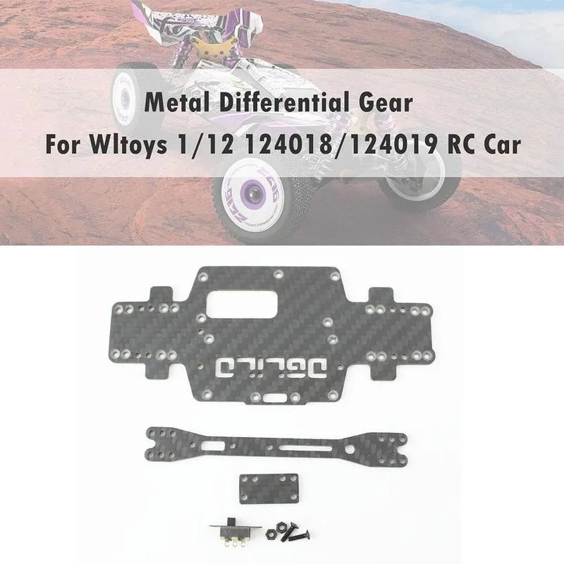 

For Weili K989 Carbon Fiber Chassis Modified Accessories 1/28 Mosquito Car Universal PO Accessories Carbon Fiber Chassis