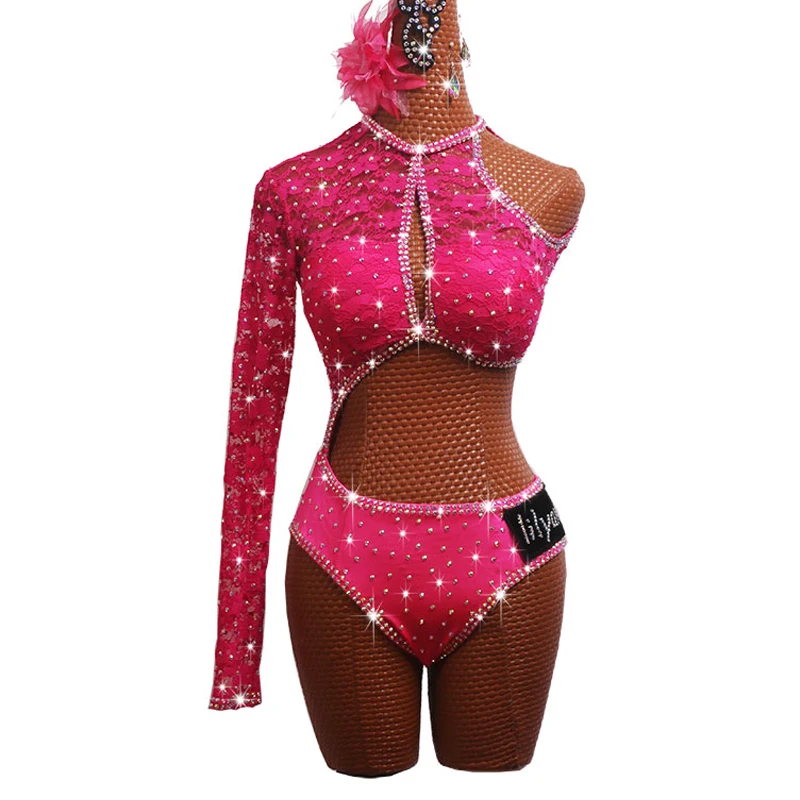 Женское платье для латиноамериканских танцев откровенное асимметричное