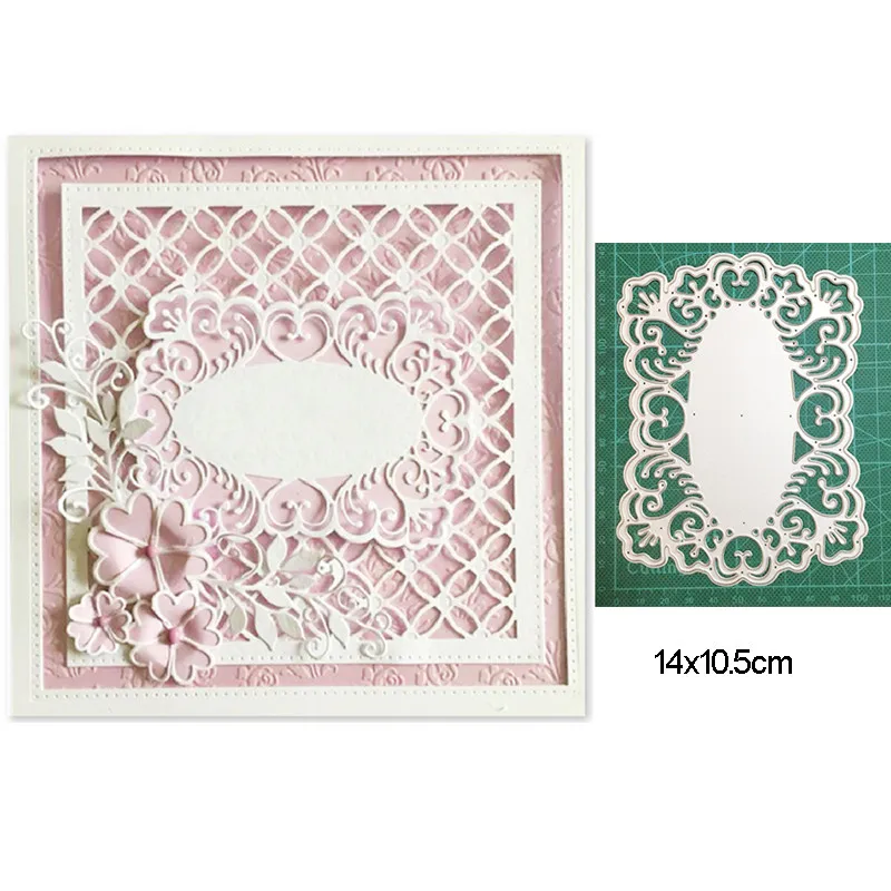 Цветочный фон рамка металлические штампы трафареты для сделай сам Скрапбукинг