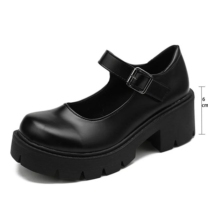 

Autumn Boots Women Platform Shoes Thinken Heel Chunky Sneakers Black Punk Boots Shoes Height Increasing Botas De Mujer 2020