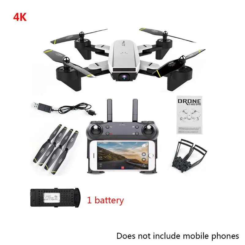 1W SG700-D 4K HD широкоугольный Дрон с камерой позиционирования складной FPV RC Квадрокоптер - Цвет: 1W