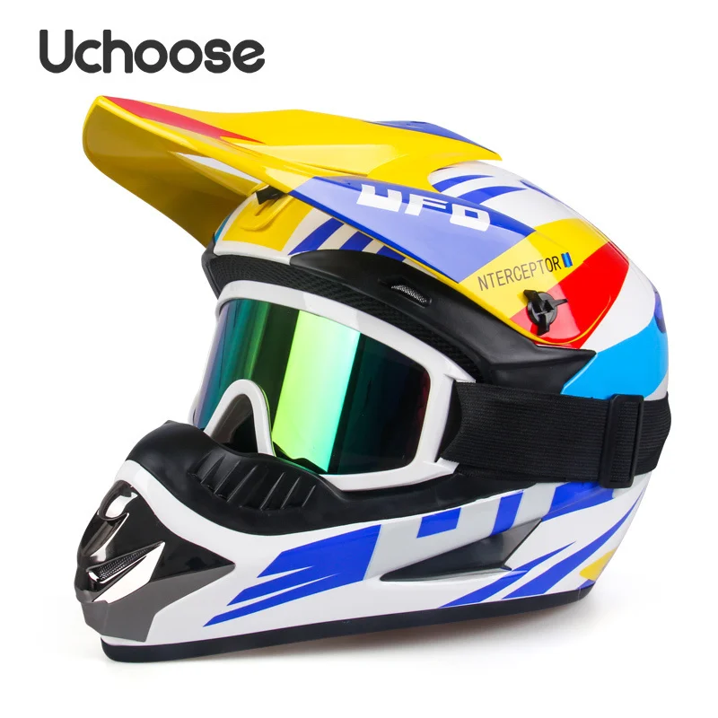 

2021 Protective Adult Motorcycle Off-Road Helmet Motocross Moto Bike Helmets Racing Full Face Dirt Bike Children Outdoor Summer