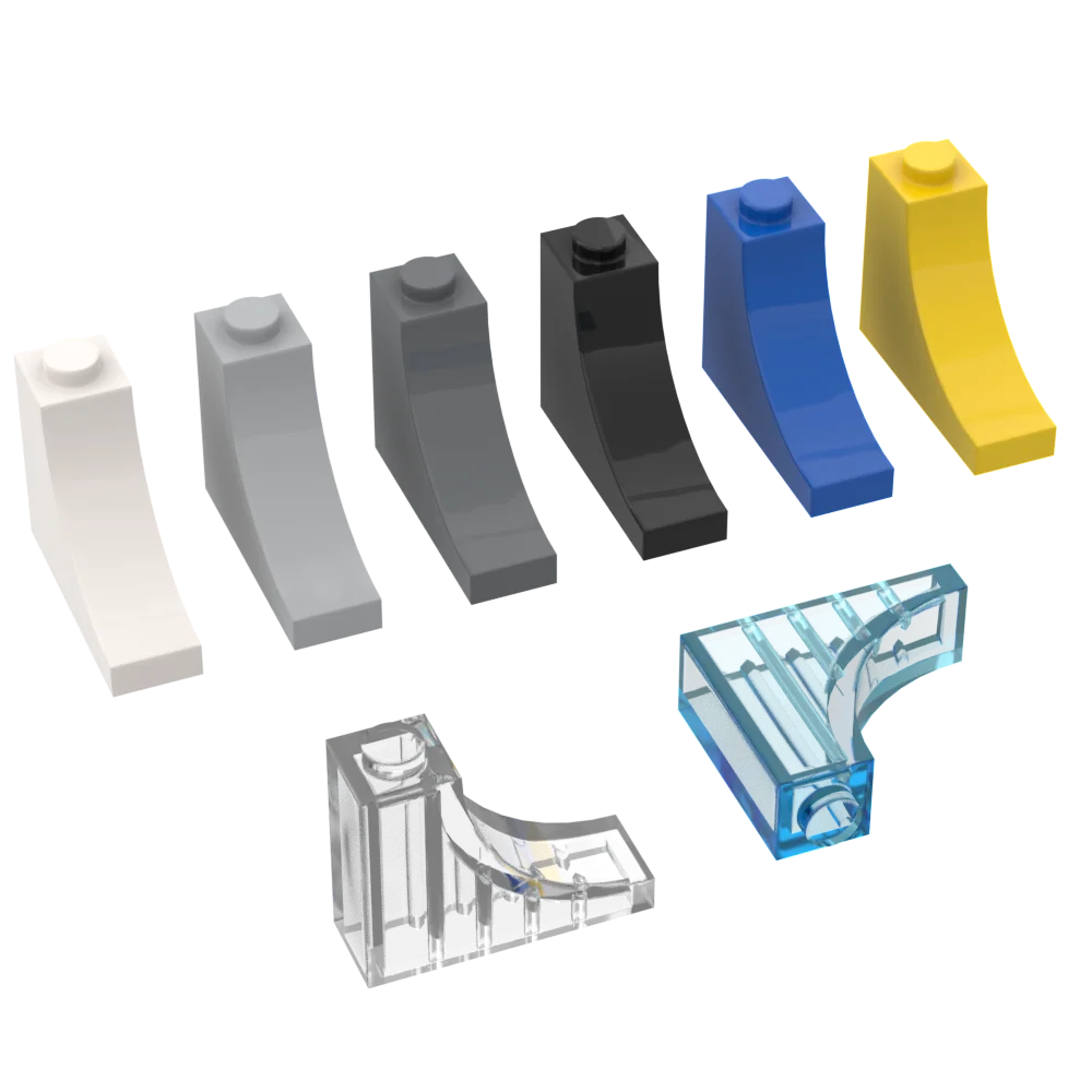 

10PCS MOC 18653 1x3x2 Curved Brick Building Blocks Bricks Bulk Model Educational Parts DIY Educational High-Tech Parts Toys