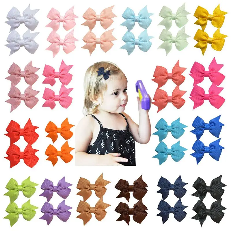 2 шт. заколки для волос с бантом из корсажной ленты девочек милые украшения