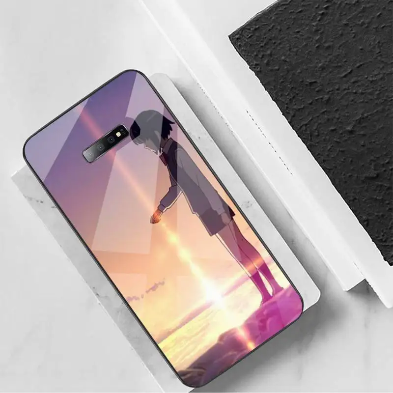 

Japanese Anime Your Name Phone Case Tempered glass For Samsung S6 S7 edge S8 S9 S10 e plus note8 9 10 pro