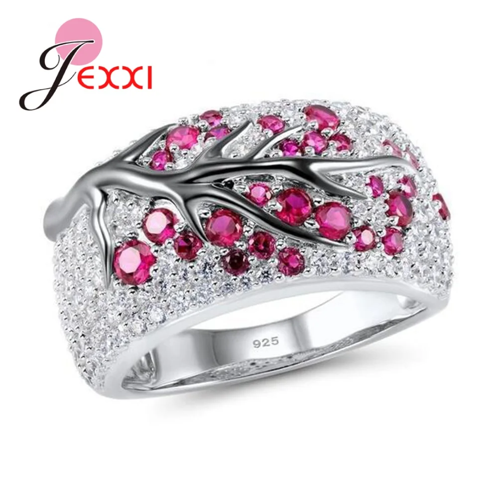 

Top Vendor Women 925 Sterling Silver Plant Tree Branch Design Gem Stone Rings Metal Cubic Zircon Engagement Jewelry Freebie