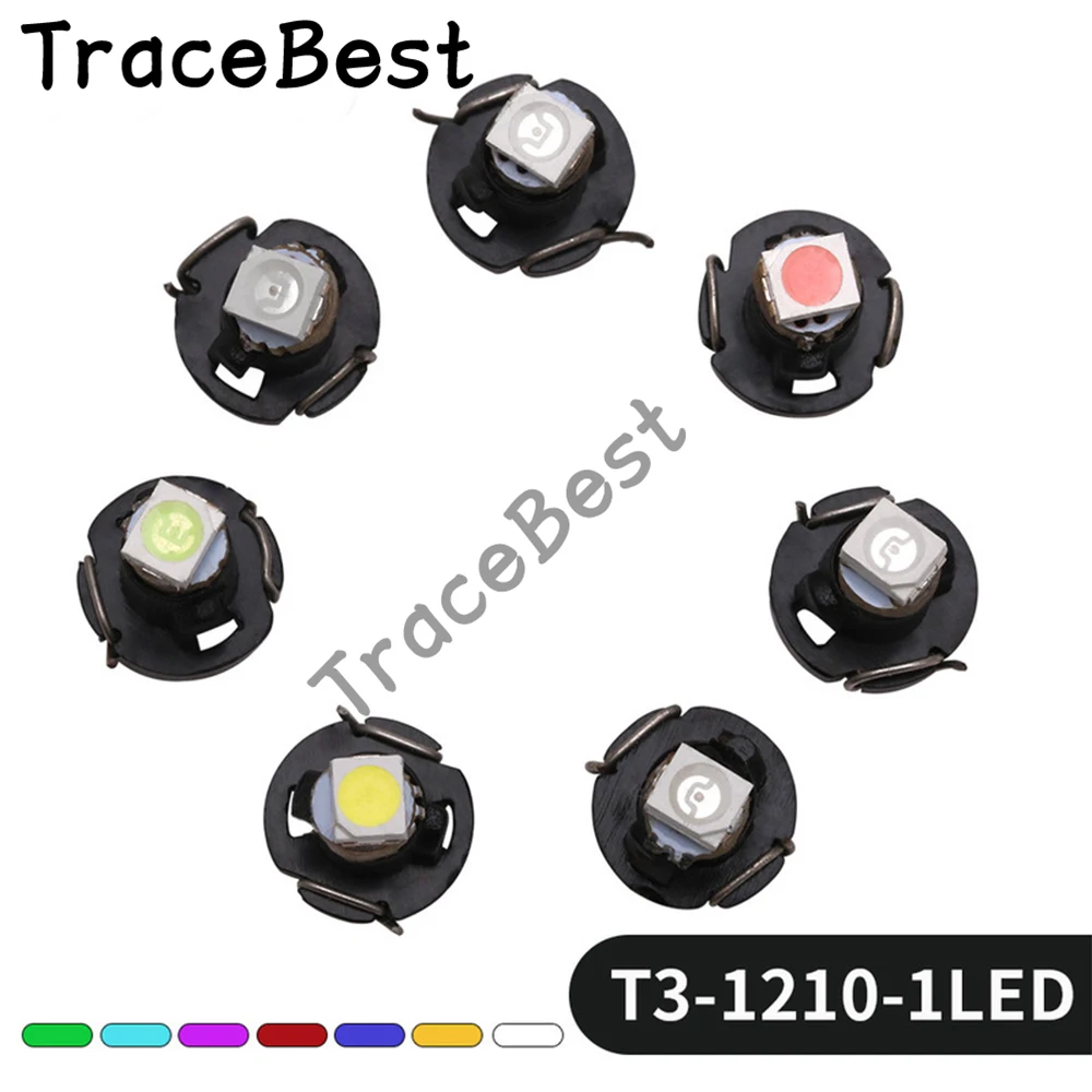 4 шт. белый T3 1210 1SMD инструмент светильник светодиодный лампы 12V белый светильник прост в установке