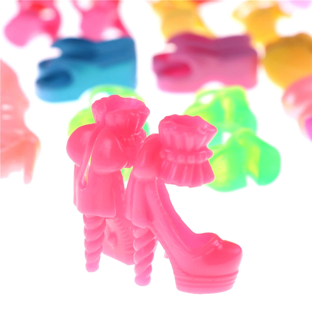 

40 Pairs Fashion Doll Shoes Heels Sandals for Dolls Outfit Dress Best Gift for Little Girl Dollhouse Accessories