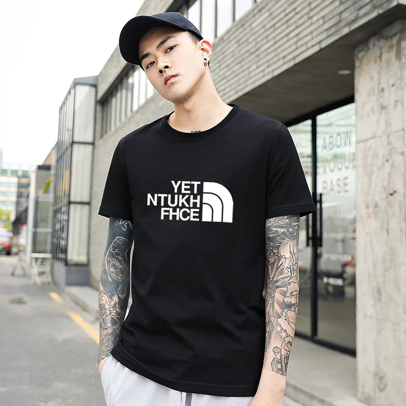 

Men T-Shirt Summer Short Sleeve Outdoor Polyester Solid Plaid Casual Home O-Neck S-4XL Black White T Shirt for Men