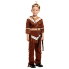 Костюм вождя индийского принца, костюм охотника на лучника для мальчиков, костюмы Пурима на Хэллоуин для детей