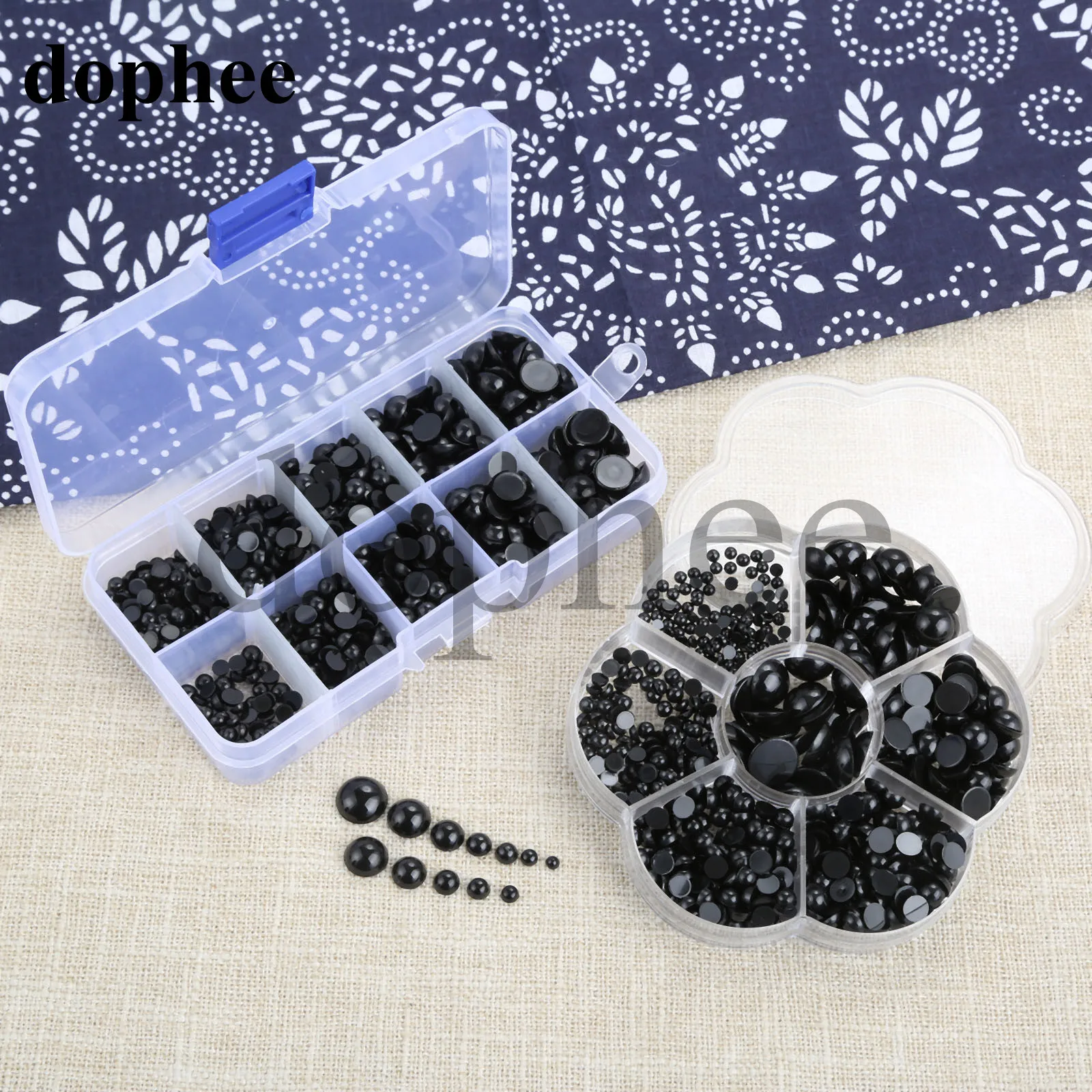 Dophee круглые плоские черные глаза пластиковые для кукол создание игрушек