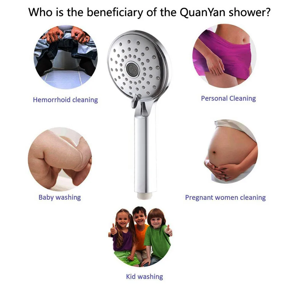 

Double-Sided HandHeld Shower Head Electroplated Flexible Water Spray Bathroom Water Saving Pressure Energy Easy to Clean