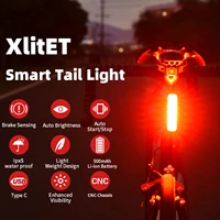 enfitnix xlitet smart bike light rechargeable rear light bicycle usb super bright flashlight waterproof led cycling taillight