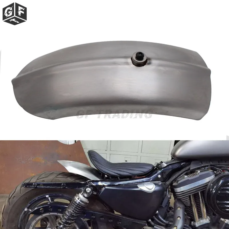 

Steel Short Flat Rear Fender Mud Guard Bobber Cafe Racer Mudguard Cover Protection For Harley Sportster XL 883 1200 48 72 04-UP