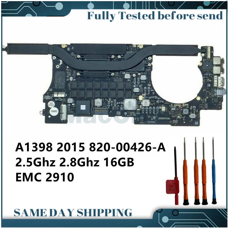 Материнская плата A1398 820 00426 a EMC 2910 для Macbook Pro Retina 15 дюймов материнская Core i7 MID 2015 2 5 8