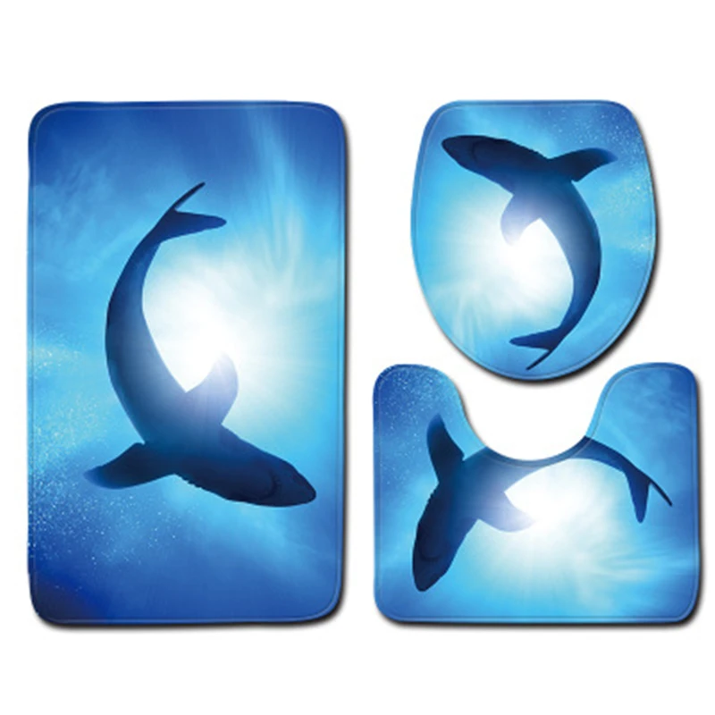 Мультяшный собачий коврик для ванной фланелевый Противоскользящий унитаза