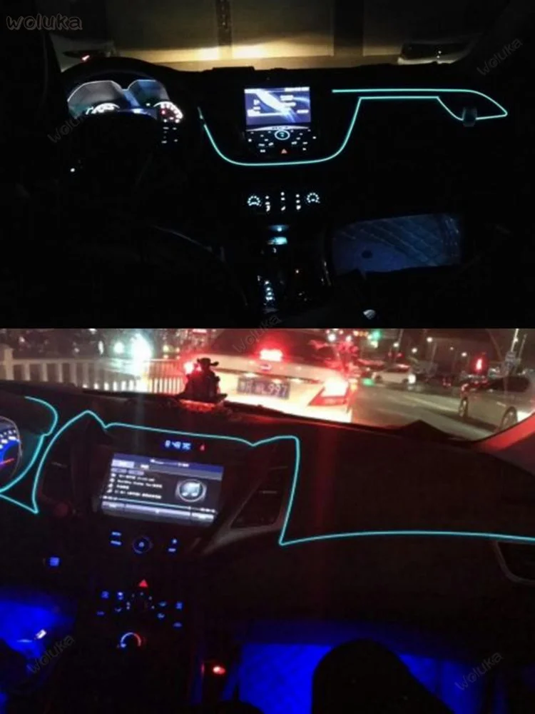 Светодиодный атмосферное освещение автомобиля холодный свет украшение