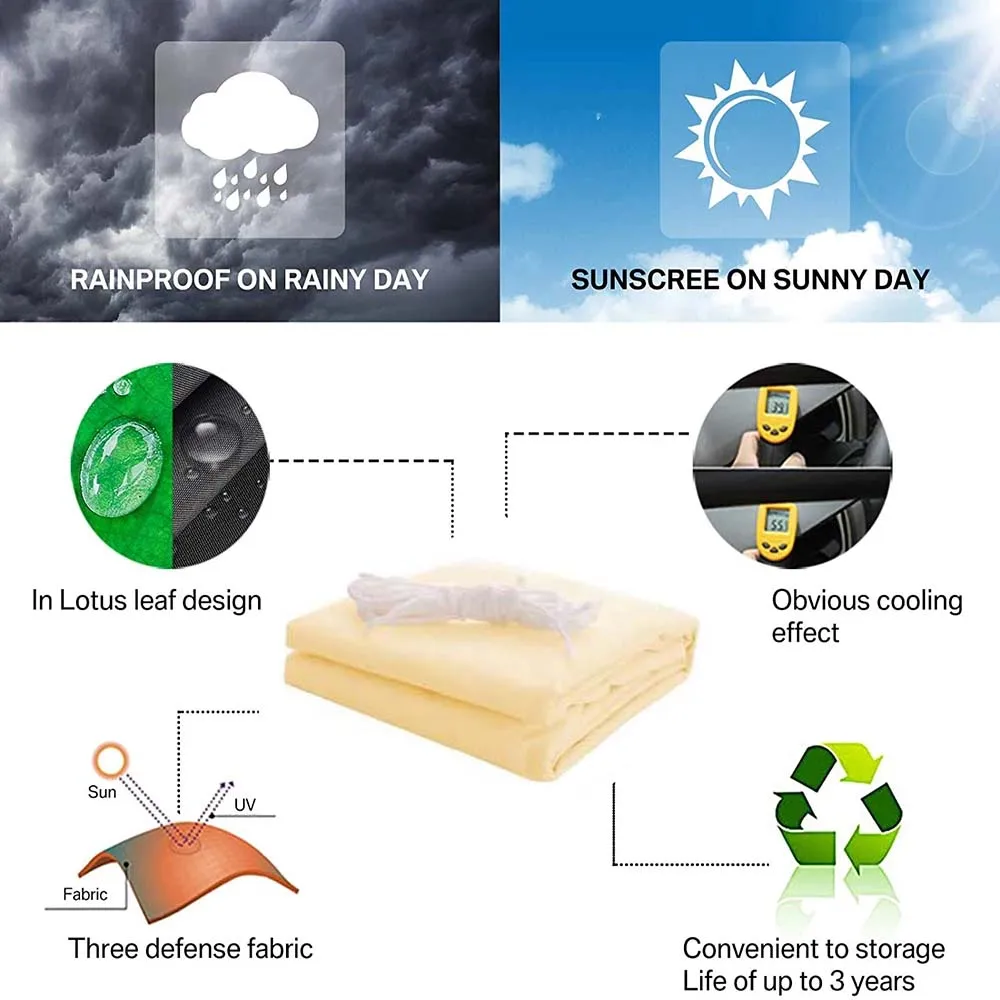 Водонепроницаемый тент из ткани Оксфорд с защитой от УФ-лучей Солнцезащитный