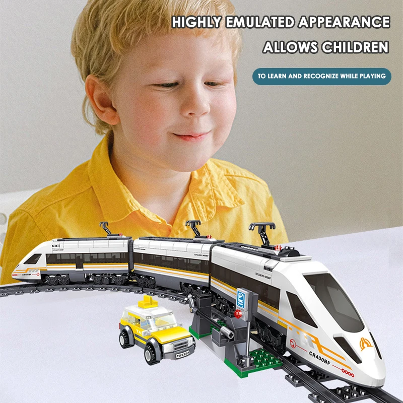 

641pcs Battery Powered Electric City Train Building Blocks High-speed Rail Transit Bricks Toys Set For Kids Gifts