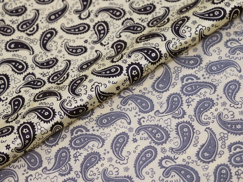 Метр атласный печатный материал мягкий текстиль платье ткань ретро Пейсли|fabric