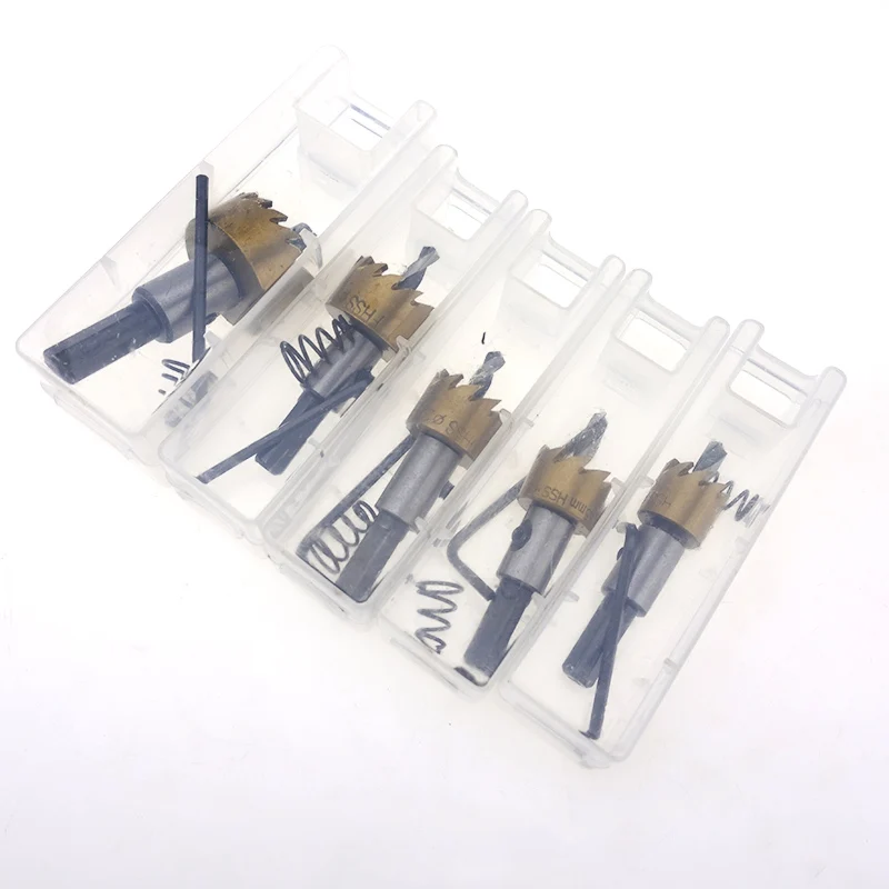 Кольцевая пила из титана и металла 16 30 Мбит/с 5 шт.|Сверла| |