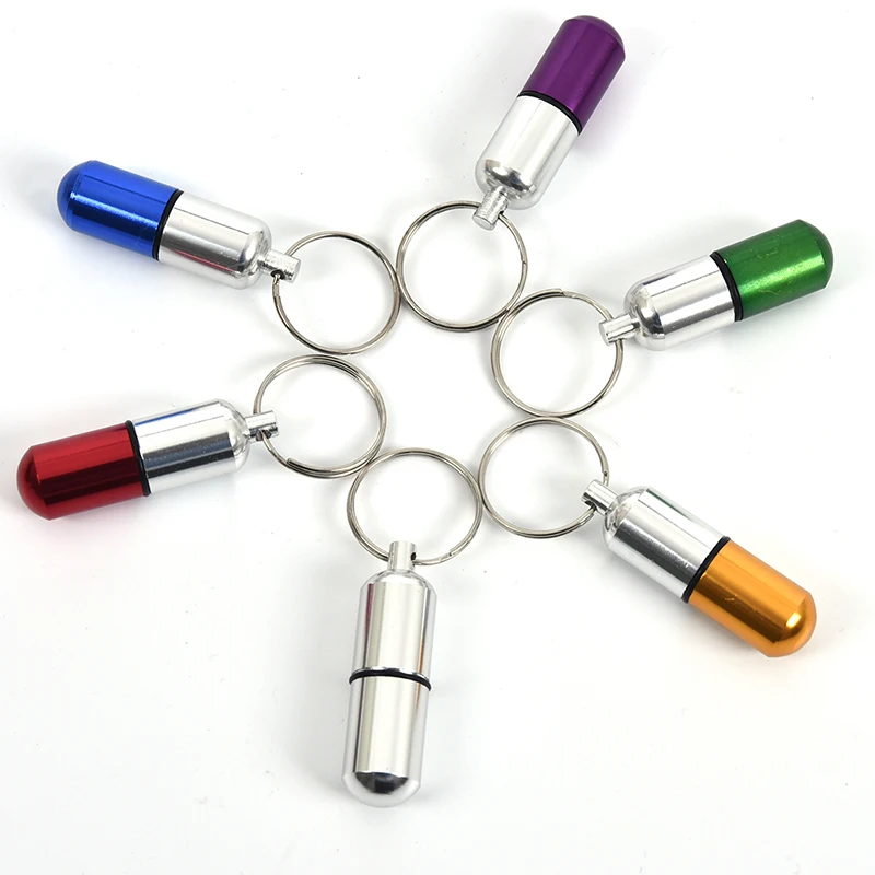 Водонепроницаемый алюминиевый чехол для таблеток держатель бутылок брелок