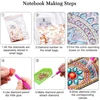 Diamond Painting Cover Notebook DIY Diamond Art Diary Book Flower Journal Notebook 108 Pages/54 Sheets A5 Special Shaped Book 6