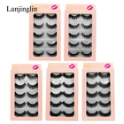 Накладные ресницы, 35 пар, норковые 3D ресницы, мягкие натуральные длинные пушистые Накладные ресницы ручной работы, Искусственные ресницы для наращивания макияжа