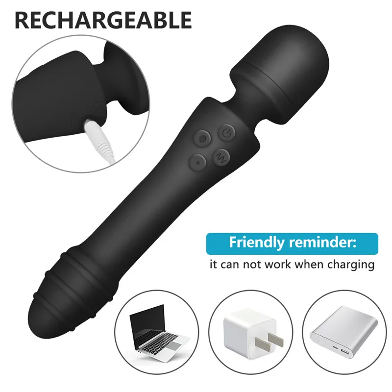 GUIMI нагрева AV вибро-Мощный 7 Скорость массаж тела для шеи и плеч USB Перезаряжаемые