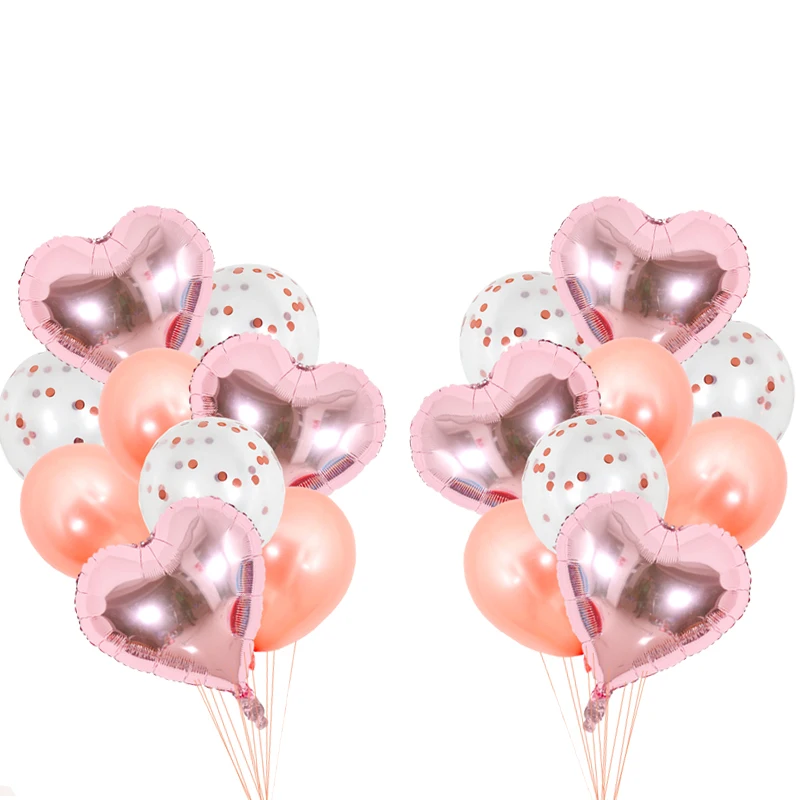 9 шт./18 дюймов латексные воздушные шары цвета розового золота|Воздушные и