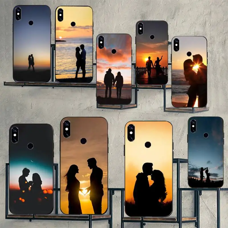 

Couple sweet back view sunset Phone Case For Xiaomi Redmi 7 9t 9se k20 mi8 max3 lite 9 note 8 9s 10 pro cover