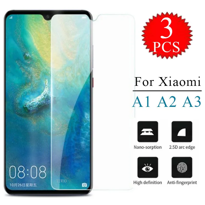 Защитная пленка для экрана из закаленного стекла 3 шт. в комплекте Xiaomi Xiao Mi A3 A2 A1 5x