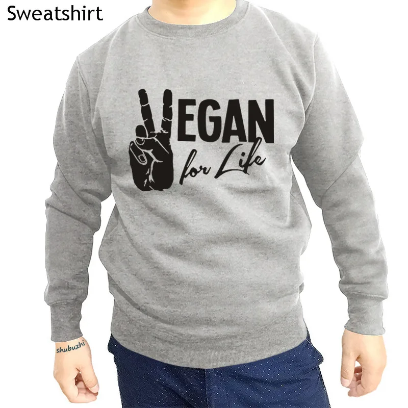 

cotton style autumn hoodies top Vegan hoodie Vegan for life Vegetarian Animal Rights brand men tops winter sweatshirt hoody